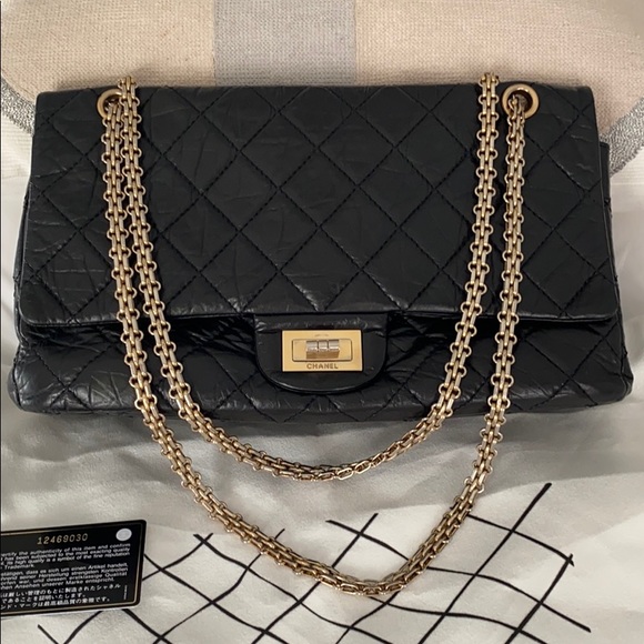 CHANEL Handbags - CHANEL REISSUE 2.55 FLAP 227 BLACK